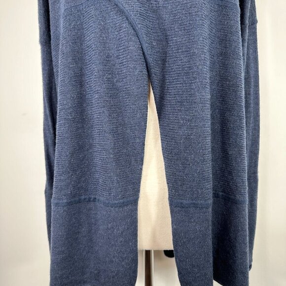 Lululemon Merino Wool Sit In Lotus Split Back Navy Blue Cardigan Sweater Size 4 - Picture 9 of 14